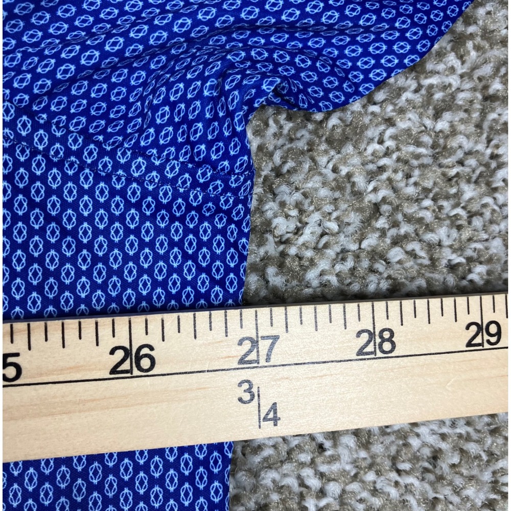 Peter Millar Featherweight Polo Shirt XXL Blue Geometric Knot UPF 850 *Golf Logo - Picture 8 of 10